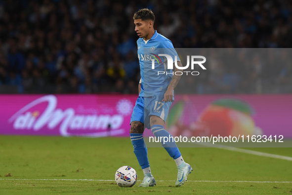 Mathias Olivera of SSC Napoli during the Serie A match between SSC Napoli and AC Monza at Stadio Diego Armando Maradona Naples Italy on 29 S...