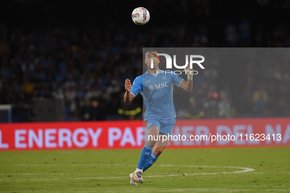 Alessandro Buongiorno of SSC Napoli during the Serie A match between SSC Napoli and AC Monza at Stadio Diego Armando Maradona Naples Italy o...