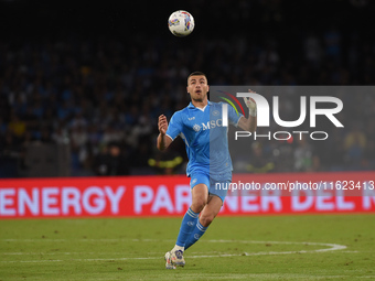 Alessandro Buongiorno of SSC Napoli during the Serie A match between SSC Napoli and AC Monza at Stadio Diego Armando Maradona Naples Italy o...