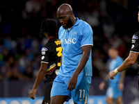 Romelu Lukaku of SSC Napoli during the Serie A match between SSC Napoli and AC Monza at Stadio Diego Armando Maradona Naples Italy on 29 Sep...