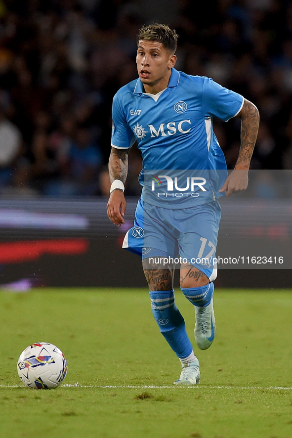 Mathias Olivera of SSC Napoli during the Serie A match between SSC Napoli and AC Monza at Stadio Diego Armando Maradona Naples Italy on 29 S...