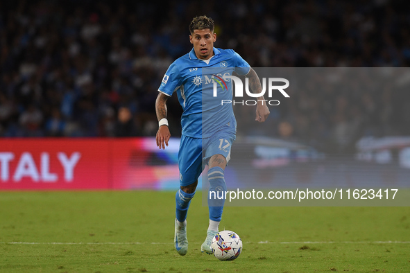 Mathias Olivera of SSC Napoli during the Serie A match between SSC Napoli and AC Monza at Stadio Diego Armando Maradona Naples Italy on 29 S...