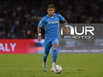 Mathias Olivera of SSC Napoli during the Serie A match between SSC Napoli and AC Monza at Stadio Diego Armando Maradona Naples Italy on 29 S...