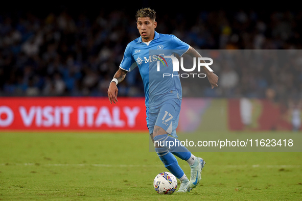 Mathias Olivera of SSC Napoli during the Serie A match between SSC Napoli and AC Monza at Stadio Diego Armando Maradona Naples Italy on 29 S...