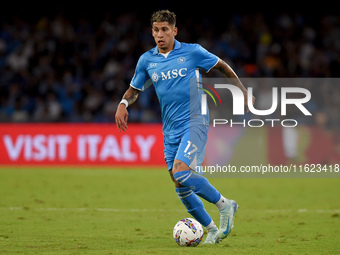 Mathias Olivera of SSC Napoli during the Serie A match between SSC Napoli and AC Monza at Stadio Diego Armando Maradona Naples Italy on 29 S...