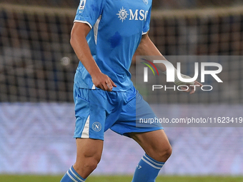 Alessandro Buongiorno of SSC Napoli during the Serie A match between SSC Napoli and AC Monza at Stadio Diego Armando Maradona Naples Italy o...