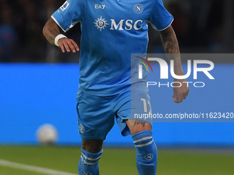 Mathias Olivera of SSC Napoli during the Serie A match between SSC Napoli and AC Monza at Stadio Diego Armando Maradona Naples Italy on 29 S...