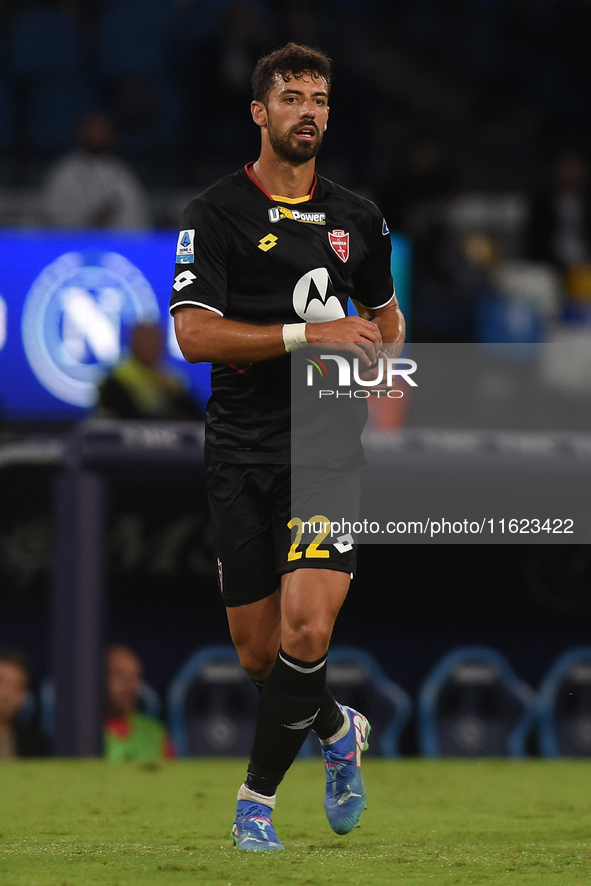 Pablo Mari of AC Monza during the Serie A match between SSC Napoli and AC Monza at Stadio Diego Armando Maradona Naples Italy on 29 Septembe...