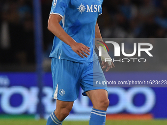 Alessandro Buongiorno of SSC Napoli during the Serie A match between SSC Napoli and AC Monza at Stadio Diego Armando Maradona Naples Italy o...