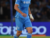 Alessandro Buongiorno of SSC Napoli during the Serie A match between SSC Napoli and AC Monza at Stadio Diego Armando Maradona Naples Italy o...