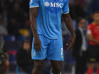 Romelu Lukaku of SSC Napoli during the Serie A match between SSC Napoli and AC Monza at Stadio Diego Armando Maradona Naples Italy on 29 Sep...