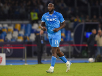 Romelu Lukaku of SSC Napoli during the Serie A match between SSC Napoli and AC Monza at Stadio Diego Armando Maradona Naples Italy on 29 Sep...