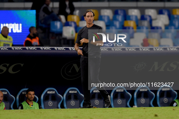 Alessandro Nesta Head Coach of AC Monza during the Serie A match between SSC Napoli and AC Monza at Stadio Diego Armando Maradona Naples Ita...