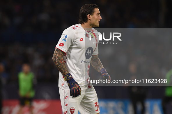 Stefano Turati of AC Monza during the Serie A match between SSC Napoli and AC Monza at Stadio Diego Armando Maradona Naples Italy on 29 Sept...