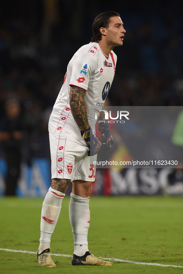 Stefano Turati of AC Monza during the Serie A match between SSC Napoli and AC Monza at Stadio Diego Armando Maradona Naples Italy on 29 Sept...