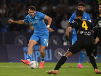 Khvicha Kvaratskhelia of SSC Napoli during the Serie A match between SSC Napoli and AC Monza at Stadio Diego Armando Maradona Naples Italy o...