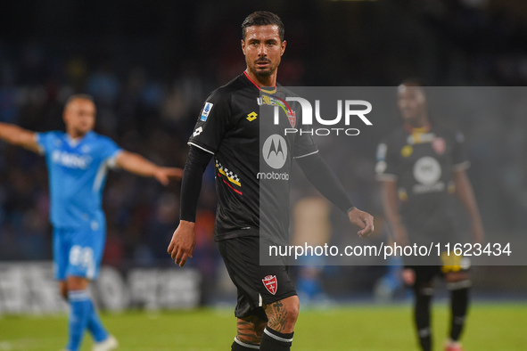 Armando Izzo of AC Monza during the Serie A match between SSC Napoli and AC Monza at Stadio Diego Armando Maradona Naples Italy on 29 Septem...