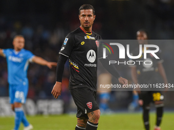 Armando Izzo of AC Monza during the Serie A match between SSC Napoli and AC Monza at Stadio Diego Armando Maradona Naples Italy on 29 Septem...