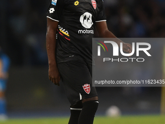 Warren Bondo of AC Monza during the Serie A match between SSC Napoli and AC Monza at Stadio Diego Armando Maradona Naples Italy on 29 Septem...