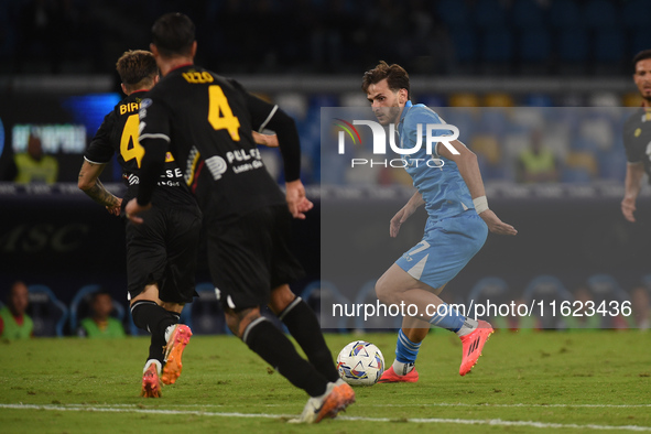 Khvicha Kvaratskhelia of SSC Napoli during the Serie A match between SSC Napoli and AC Monza at Stadio Diego Armando Maradona Naples Italy o...