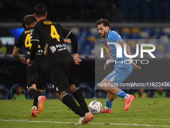 Khvicha Kvaratskhelia of SSC Napoli during the Serie A match between SSC Napoli and AC Monza at Stadio Diego Armando Maradona Naples Italy o...