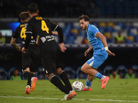 Khvicha Kvaratskhelia of SSC Napoli during the Serie A match between SSC Napoli and AC Monza at Stadio Diego Armando Maradona Naples Italy o...