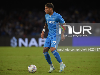 Mathias Olivera of SSC Napoli during the Serie A match between SSC Napoli and AC Monza at Stadio Diego Armando Maradona Naples Italy on 29 S...