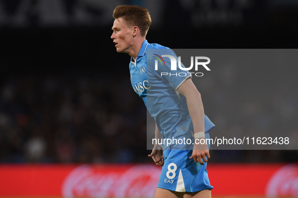 Scott McTominay of SSC Napoli during the Serie A match between SSC Napoli and AC Monza at Stadio Diego Armando Maradona Naples Italy on 29 S...