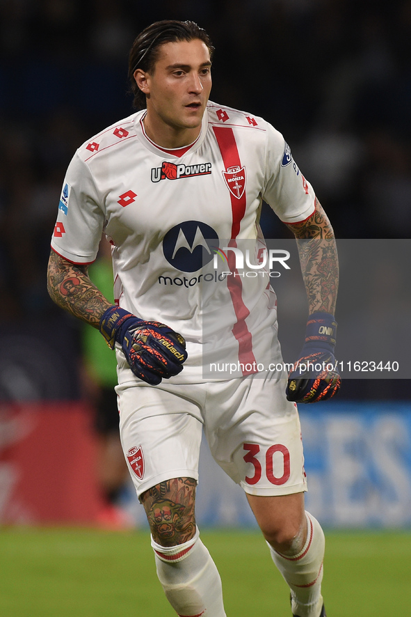 Stefano Turati of AC Monza during the Serie A match between SSC Napoli and AC Monza at Stadio Diego Armando Maradona Naples Italy on 29 Sept...