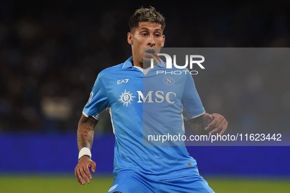 Mathias Olivera of SSC Napoli during the Serie A match between SSC Napoli and AC Monza at Stadio Diego Armando Maradona Naples Italy on 29 S...