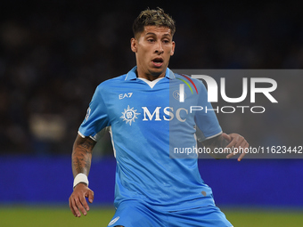 Mathias Olivera of SSC Napoli during the Serie A match between SSC Napoli and AC Monza at Stadio Diego Armando Maradona Naples Italy on 29 S...