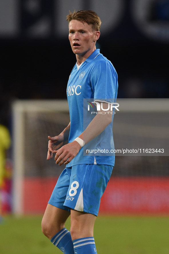 Scott McTominay of SSC Napoli during the Serie A match between SSC Napoli and AC Monza at Stadio Diego Armando Maradona Naples Italy on 29 S...