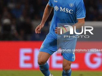 Alessandro Buongiorno of SSC Napoli during the Serie A match between SSC Napoli and AC Monza at Stadio Diego Armando Maradona Naples Italy o...