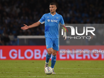 Alessandro Buongiorno of SSC Napoli during the Serie A match between SSC Napoli and AC Monza at Stadio Diego Armando Maradona Naples Italy o...