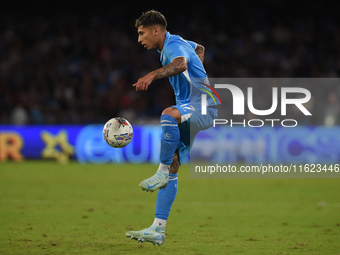 Mathias Olivera of SSC Napoli during the Serie A match between SSC Napoli and AC Monza at Stadio Diego Armando Maradona Naples Italy on 29 S...