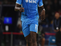 Romelu Lukaku of SSC Napoli during the Serie A match between SSC Napoli and AC Monza at Stadio Diego Armando Maradona Naples Italy on 29 Sep...