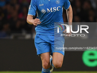 Scott McTominay of SSC Napoli during the Serie A match between SSC Napoli and AC Monza at Stadio Diego Armando Maradona Naples Italy on 29 S...