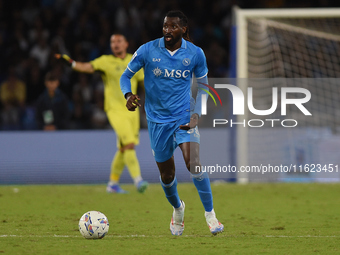 Andre-Frank Zambo Anguissa of SSC Napoli during the Serie A match between SSC Napoli and AC Monza at Stadio Diego Armando Maradona Naples It...