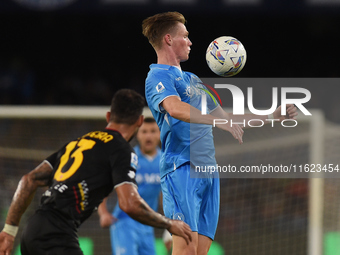 Scott McTominay of SSC Napoli during the Serie A match between SSC Napoli and AC Monza at Stadio Diego Armando Maradona Naples Italy on 29 S...