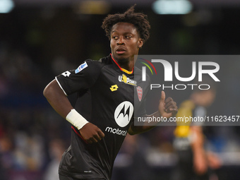 Kevin Martins of AC Monza during the Serie A match between SSC Napoli and AC Monza at Stadio Diego Armando Maradona Naples Italy on 29 Septe...