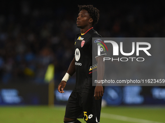 Kevin Martins of AC Monza during the Serie A match between SSC Napoli and AC Monza at Stadio Diego Armando Maradona Naples Italy on 29 Septe...