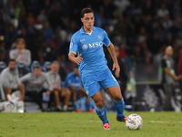 Giacomo Raspadori of SSC Napoli during the Serie A match between SSC Napoli and AC Monza at Stadio Diego Armando Maradona Naples Italy on 29...