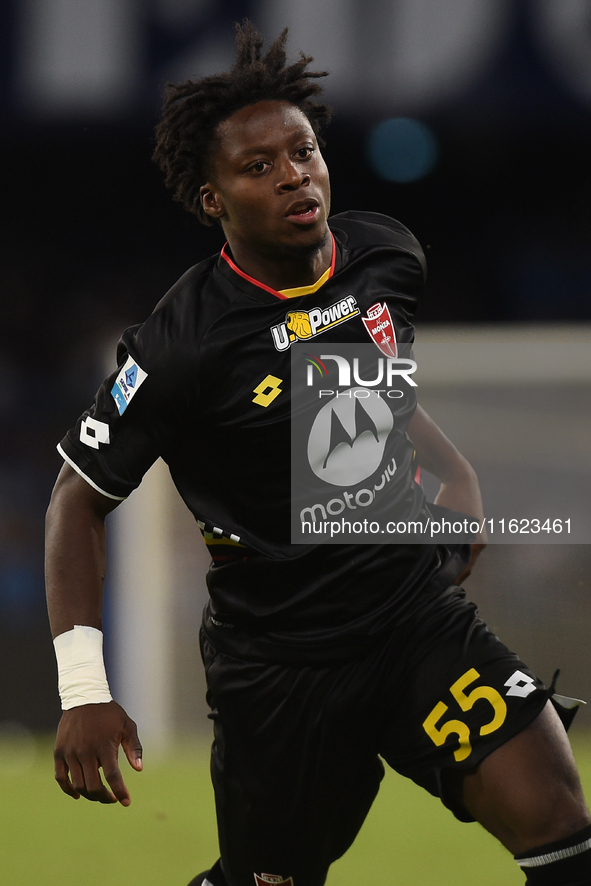 Kevin Martins of AC Monza during the Serie A match between SSC Napoli and AC Monza at Stadio Diego Armando Maradona Naples Italy on 29 Septe...