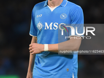 Scott McTominay of SSC Napoli during the Serie A match between SSC Napoli and AC Monza at Stadio Diego Armando Maradona Naples Italy on 29 S...