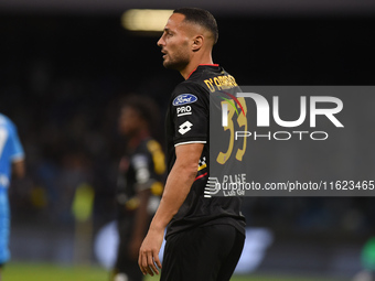 Danilo D'Ambrosio of AC Monza during the Serie A match between SSC Napoli and AC Monza at Stadio Diego Armando Maradona Naples Italy on 29 S...