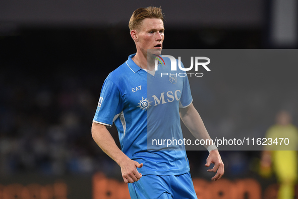 Scott McTominay of SSC Napoli during the Serie A match between SSC Napoli and AC Monza at Stadio Diego Armando Maradona Naples Italy on 29 S...