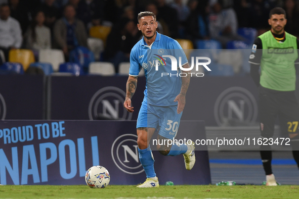 Pasquale Mazzocchi of SSC Napoli during the Serie A match between SSC Napoli and AC Monza at Stadio Diego Armando Maradona Naples Italy on 2...