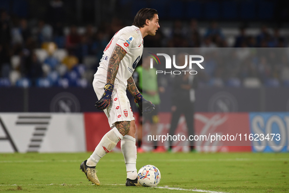 Stefano Turati of AC Monza during the Serie A match between SSC Napoli and AC Monza at Stadio Diego Armando Maradona Naples Italy on 29 Sept...