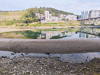 The bare scenery of the Qingshui River beach during the dry season in Jinping, Guizhou, China, on September 30, 2024. (