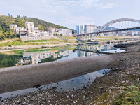 The bare scenery of the Qingshui River beach during the dry season in Jinping, Guizhou, China, on September 30, 2024. (